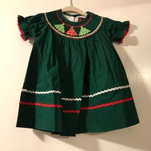 Christmas Smock Dress - 3-6